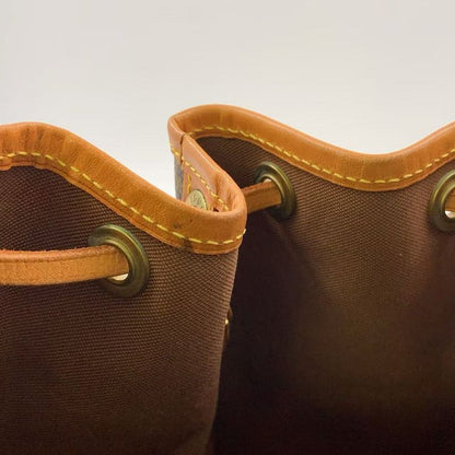 Louis Vuitton Petite Noe Monogram Leather × PVC Brown Shoulder Bag Gold M42226