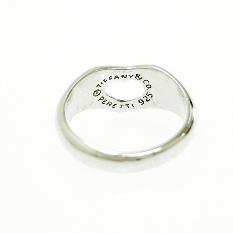 Tiffany & Co Silver Open Heart Ring 3.4g 925 Engraved 464295 Ring