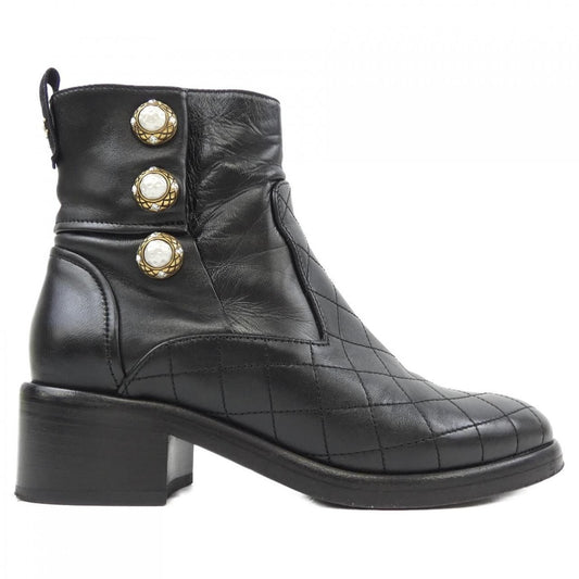 Chanel Boots Lambskin Black