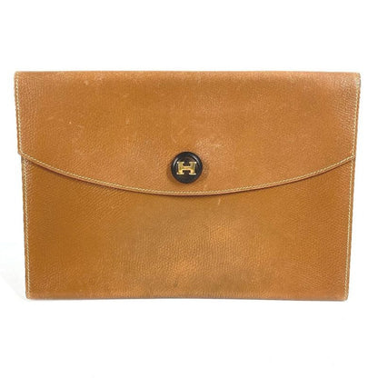 Hermes Second Bag Pochette Rio Leather Brown