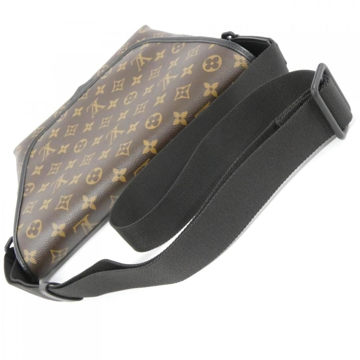 Louis Vuitton Monogram Macassar Magnetic Shoulder Bag Brown Marron Black — view 5