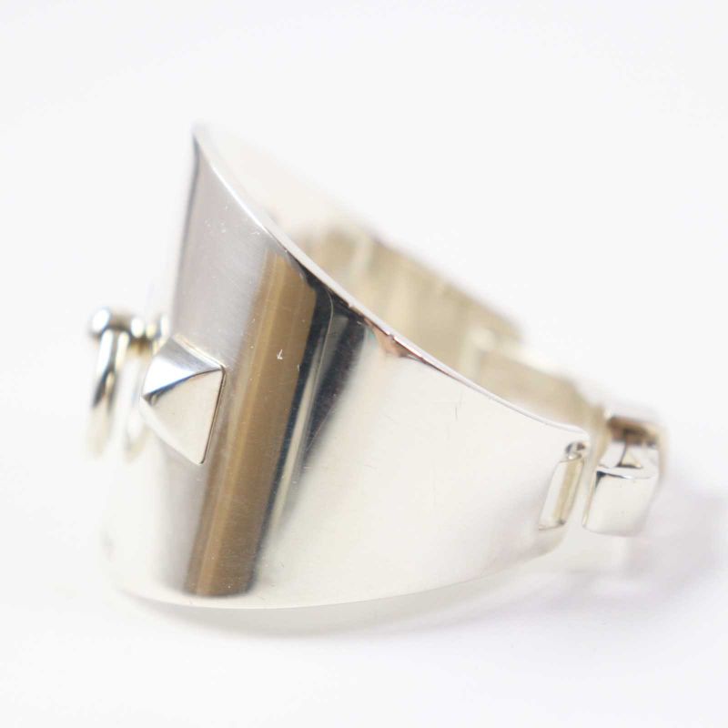 Hermes 16th Collierd Chien Lock Bracelet / Bangle Ag925 Silver Made In France