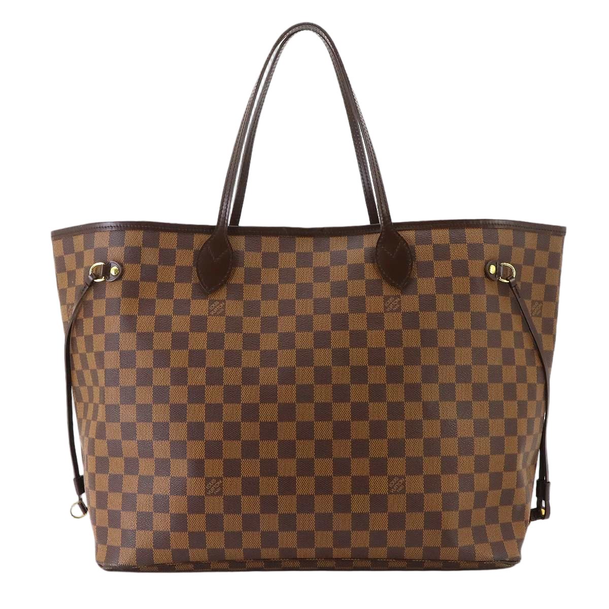 Louis Vuitton Damier Neverfull GM Tote Bag Ebene Cerise Gold