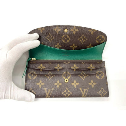 Louis Vuitton Monogram Portefeuille Emilie Zipper Long Wallet Brown — view 8