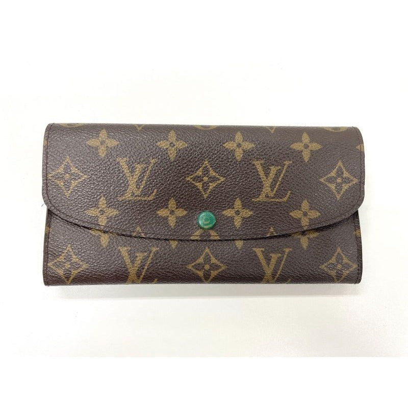 Louis Vuitton Monogram Portefeuille Emilie Zipper Long Wallet Brown