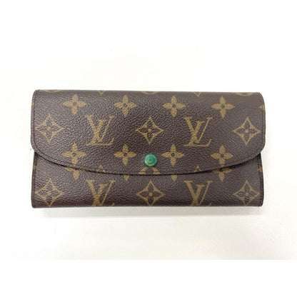 Louis Vuitton Monogram Portefeuille Emilie Zipper Long Wallet Brown