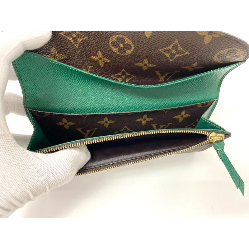 Louis Vuitton Monogram Portefeuille Emilie Zipper Long Wallet Brown — view 10