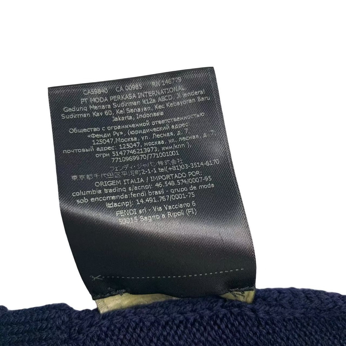 Fendi Muffler Wool Navy Mon Star Scarf — view 6