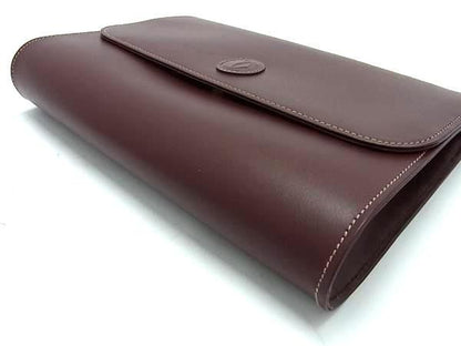 Cartier Must Line Leather Clutch Bag Second Bag Men's Women's