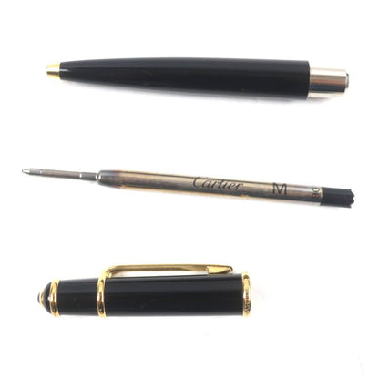 Cartier Diabolo De Cartier Blue Gemstone Twist Ballpoint Pen Black Gold Made