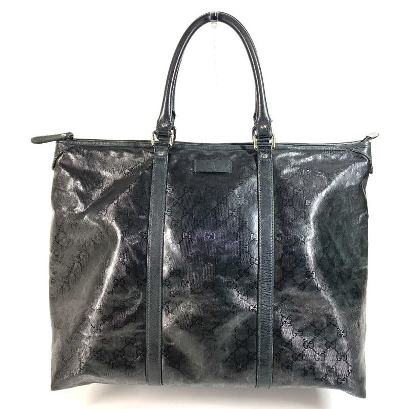 Gucci Shoulder Bag GG Imprime Leather Black