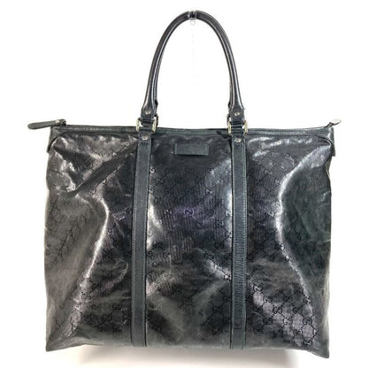 Gucci Shoulder Bag GG Imprime Leather Black