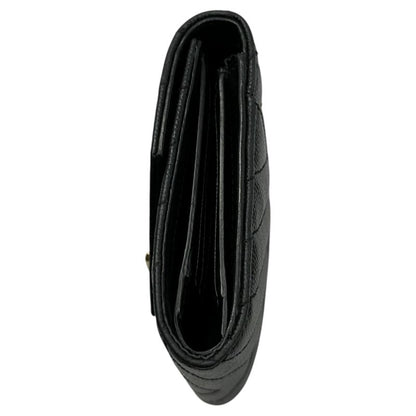 Saint Laurent Monogram YSL Trifold Wallet Monogram 03943 Black Compact Wallet