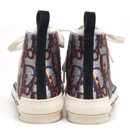Dior B23 Sequined High Cut Sneakers Size 42 Silver