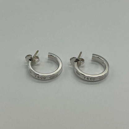 Tiffany & Co 1837 Narrow Hoop Earrings Small AG 925