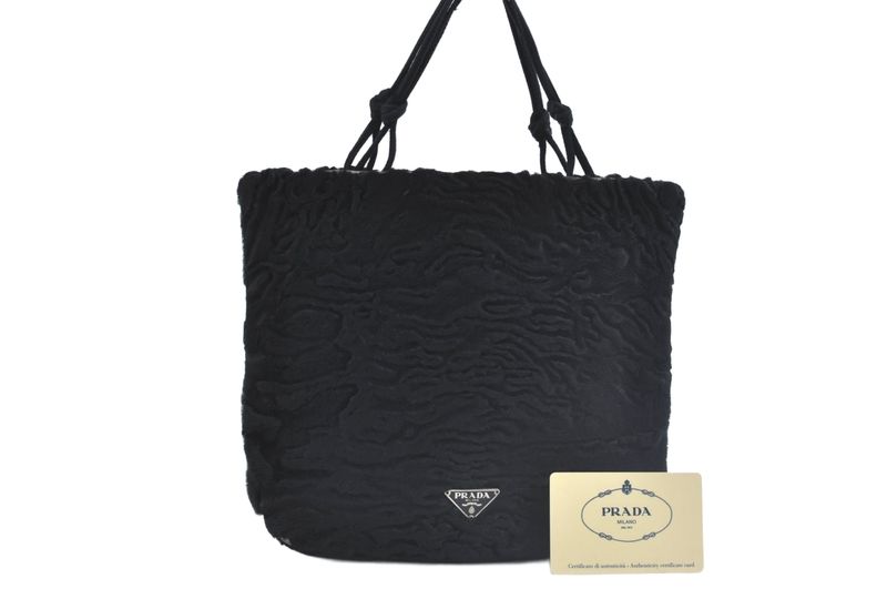 Prada Halaco Hand Tote Bag Black 0178n