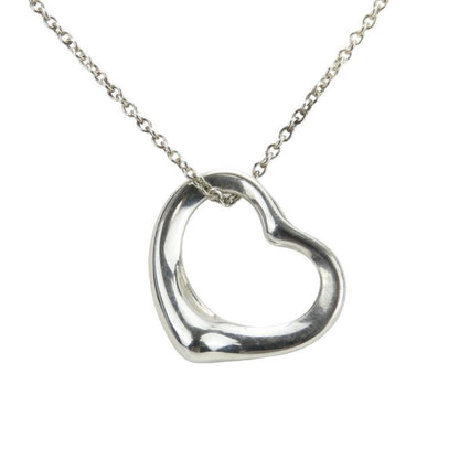 Tiffany & Co Necklace Open Heart 925 Silver 2.3 g Accessories