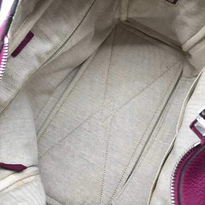 Hermes Victoria 35 Taurillon Clemence Leather Hand Boston Bag Purple Ladie