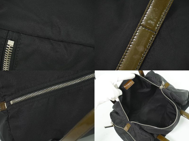 Authentic Prada Nylon Handbag Black Bag Pre-owned [follow-up Discount