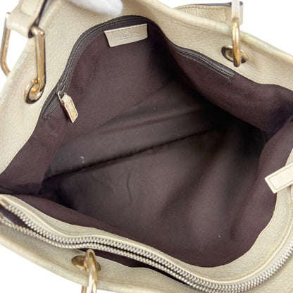 Gucci Mini Tote Bag Beige White GG Canvas GG Pattern Shoulder