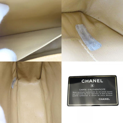 Chanel Shoulder Bag Matelasse Caviar Skin Beige Gold Hardware Coco Mark 2nd