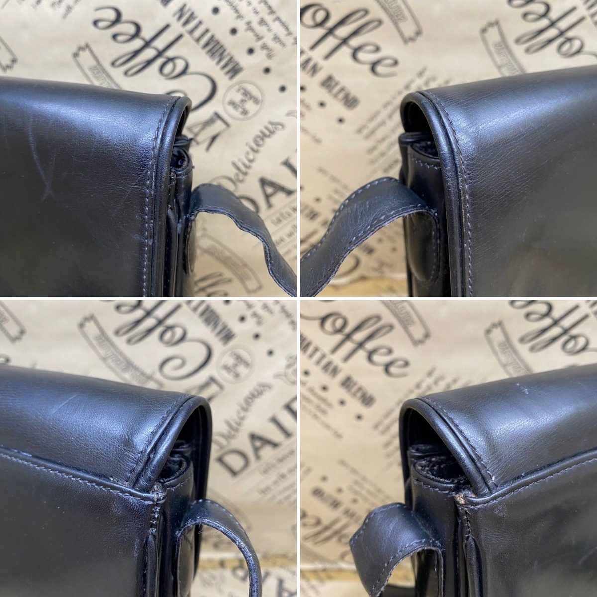 Gucci Vintage Handbag Clutch Pouch Leather Black Travel Business — view 7
