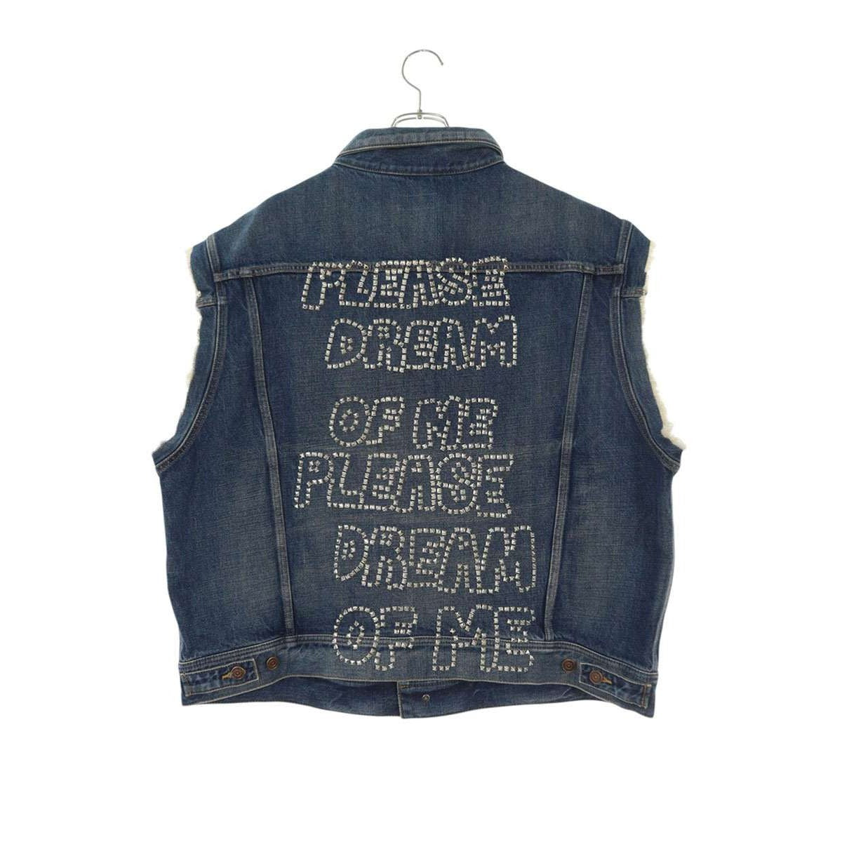 Celine Studded Cutoff Denim Jacket XL — view 2