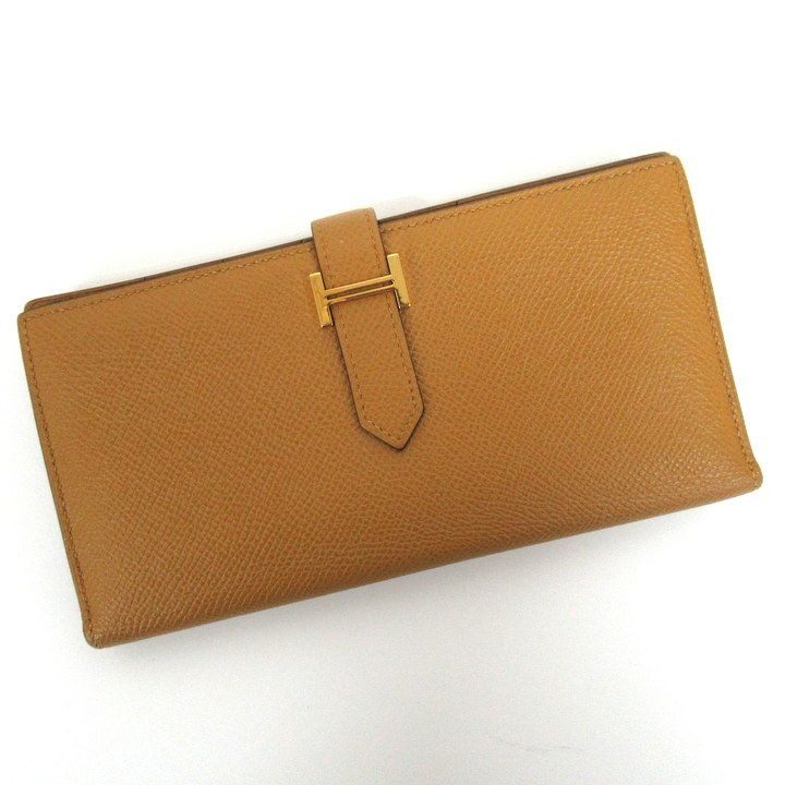 Hermes Bearn Souffle Wallet Veau Epsom Sesame Gold