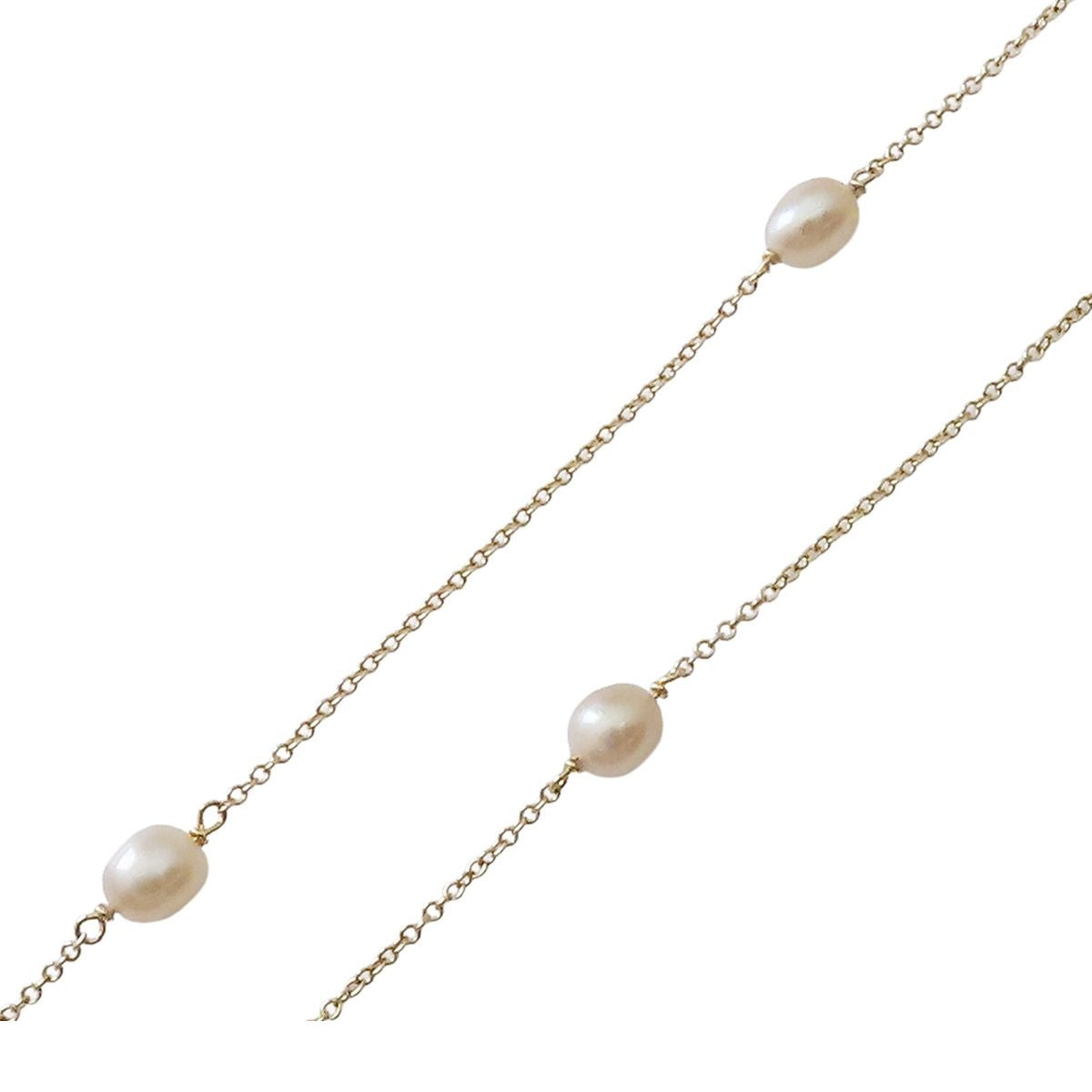 Tiffany & Co Pearl by the Yard Yellow Gold 18k Necklace — view 3