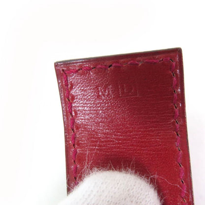 Hermes Artemis Bracelet Leather Silver Hardware Bangle Bordeaux M D Engraved