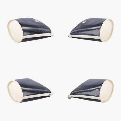 Chanel Coco Mark Camellia Vinyl Basket Black And White PVC Coated Canvas A57637