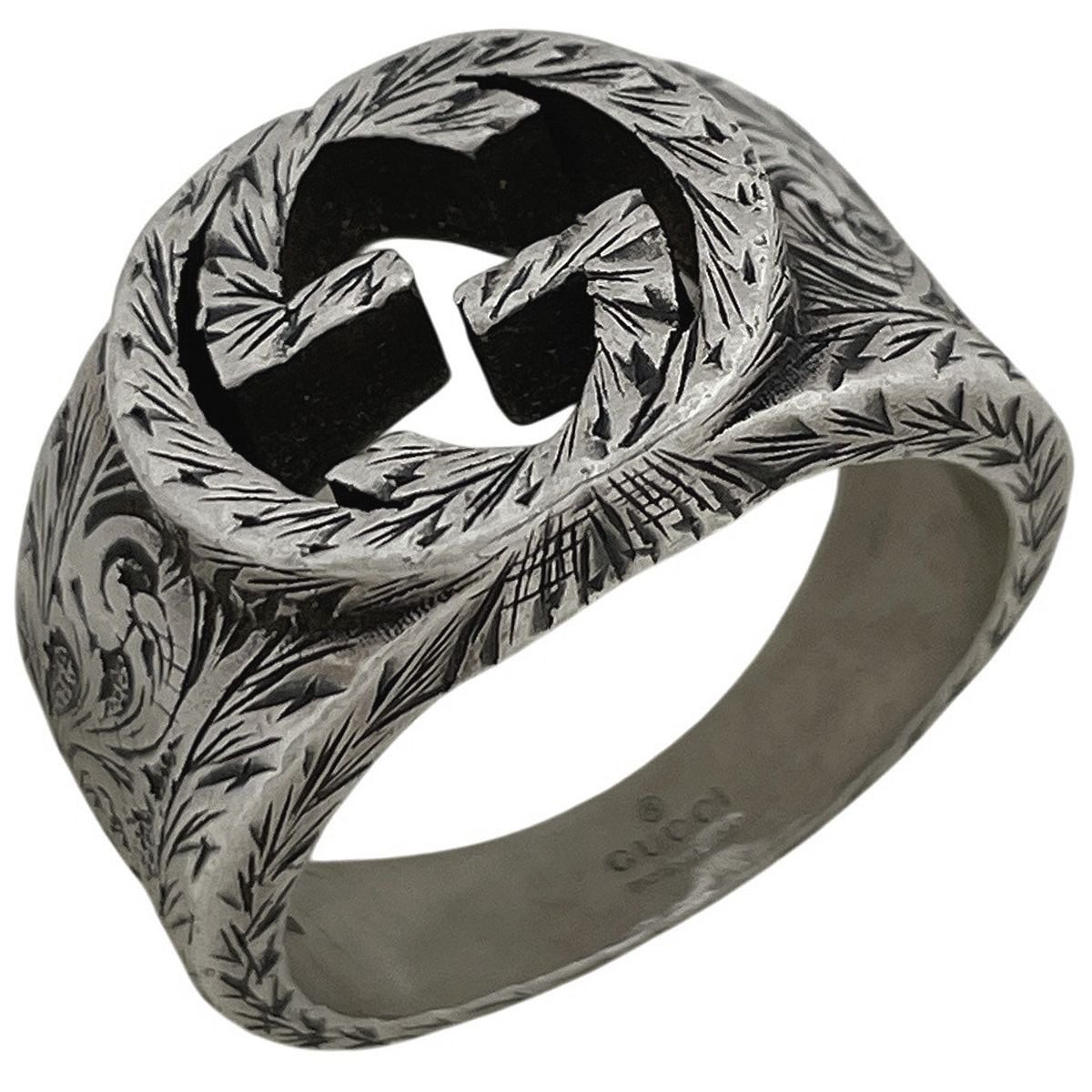 Gucci Arabesque Ring Interlocking Silver