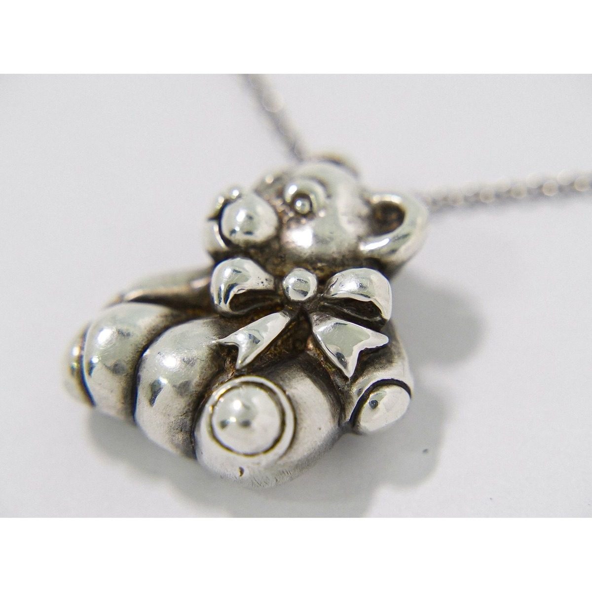 Tiffany & Co Teddy Bear Motif 925 Necklace Pendant Silver — view 4