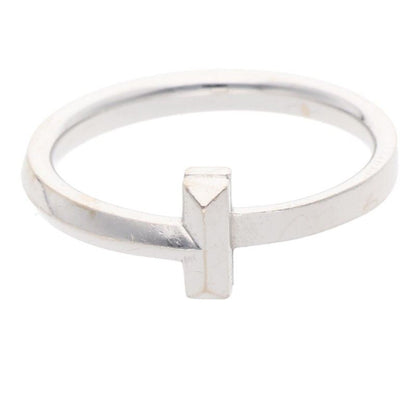 Tiffany & Co 18K White Goldt One Narrow White Gold Ring Men's Size 16.5