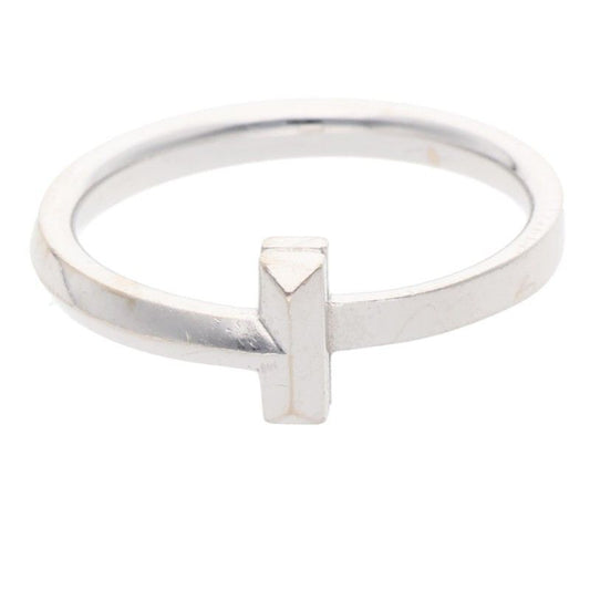 Tiffany & Co 18K White Goldt One Narrow White Gold Ring Men's Size 16.5