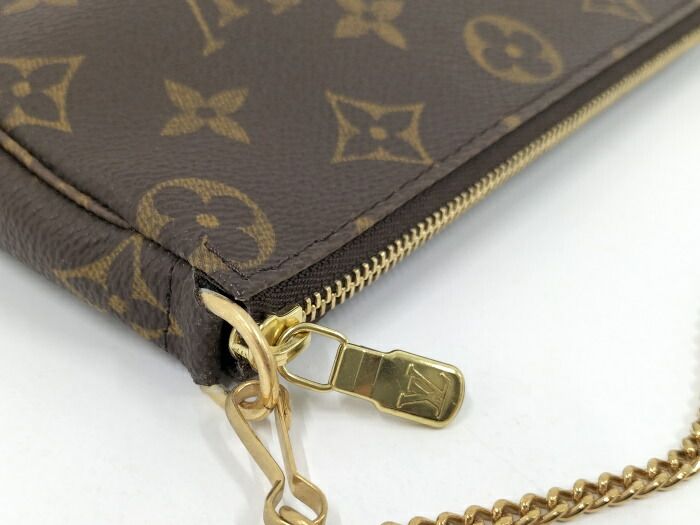 Louis Vuitton Mini Pochette Accessoire Handbag Monogram Brown M58009