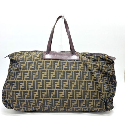 Fendi Tote Bag Zucca Pattern Leather / Canvas Brown