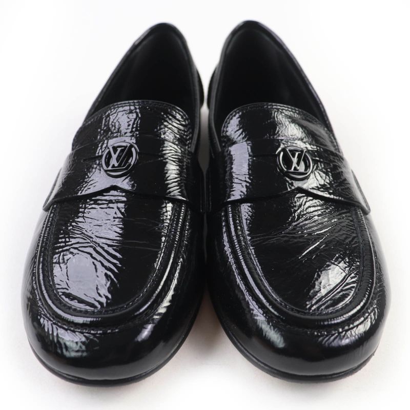 Louis Vuitton Soho Line Patent Leather Loafer Black 35.5 With Box And Storage