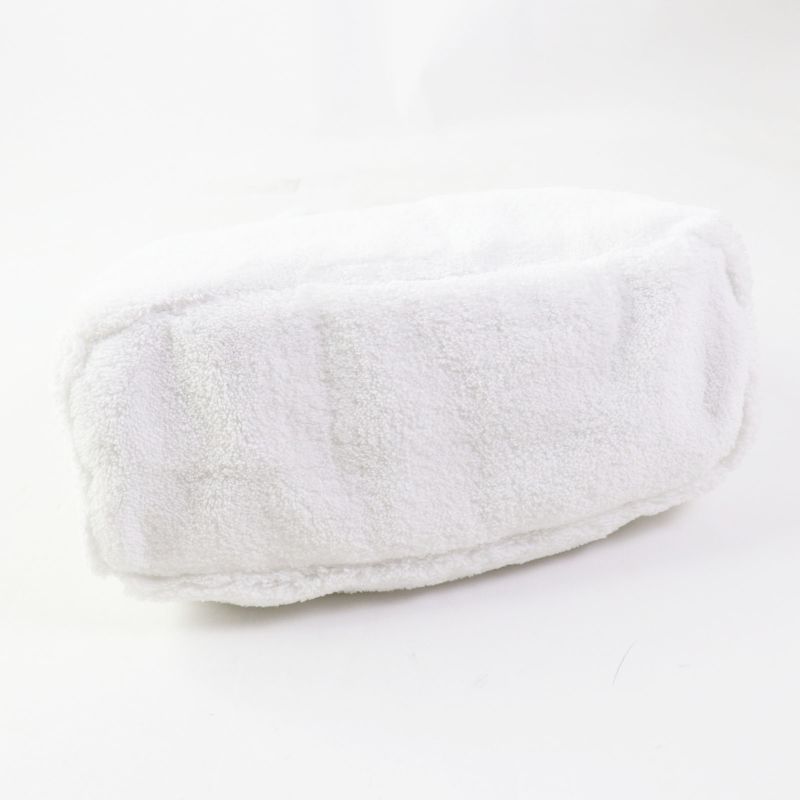 Prada 1bg130 Spugna Bianco NERO Terry Tote Bag White Black TU Storage With Bag