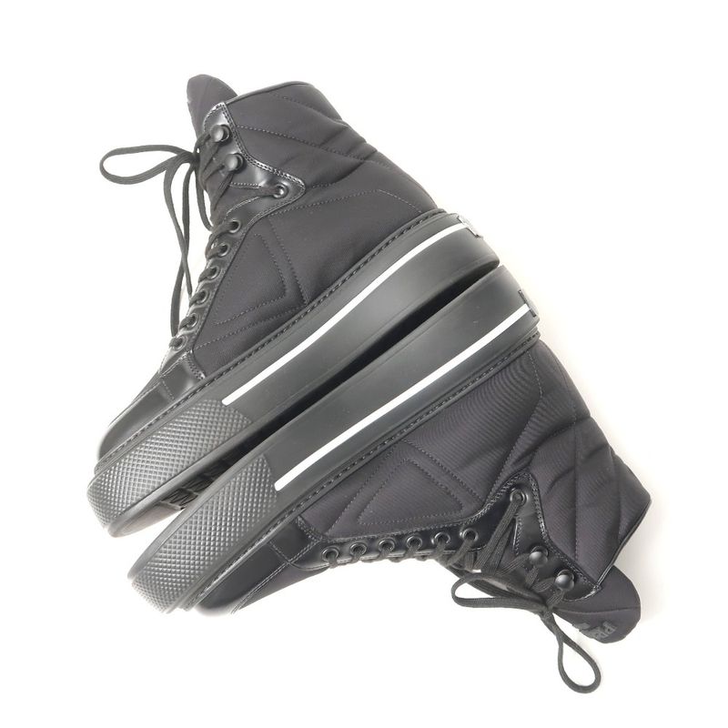 2022awPrada Macro HIGH TOP Sneakers Size 37 High Cut Triangle Logo Re-nylon