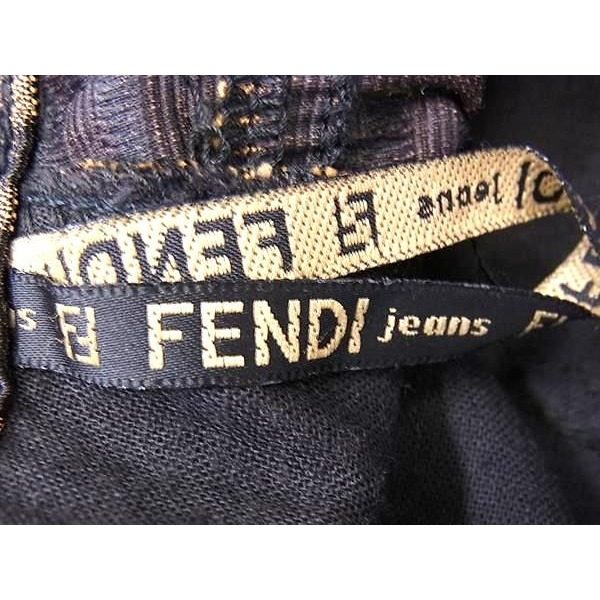 Fendi Zucca Pattern Polyester Cotton Skirt Brown — view 4