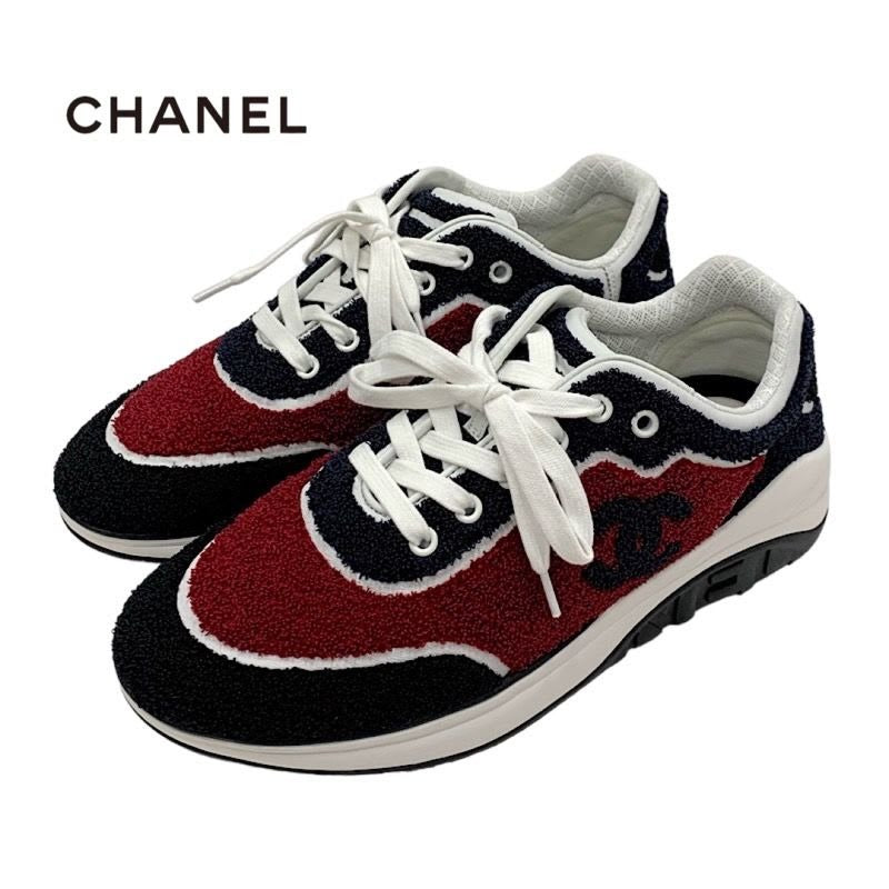 Chanel Sneakers Shoes Pile Coco Mark Multicolor