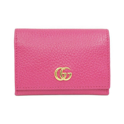 Gucci GG Marmont Wallet Pink Gold Hardware Card Case Leather