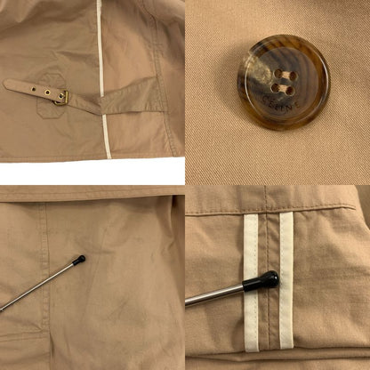 Celine - Phoebe Period Logo Button Belted Double Coat - 36 - Beige - Women's