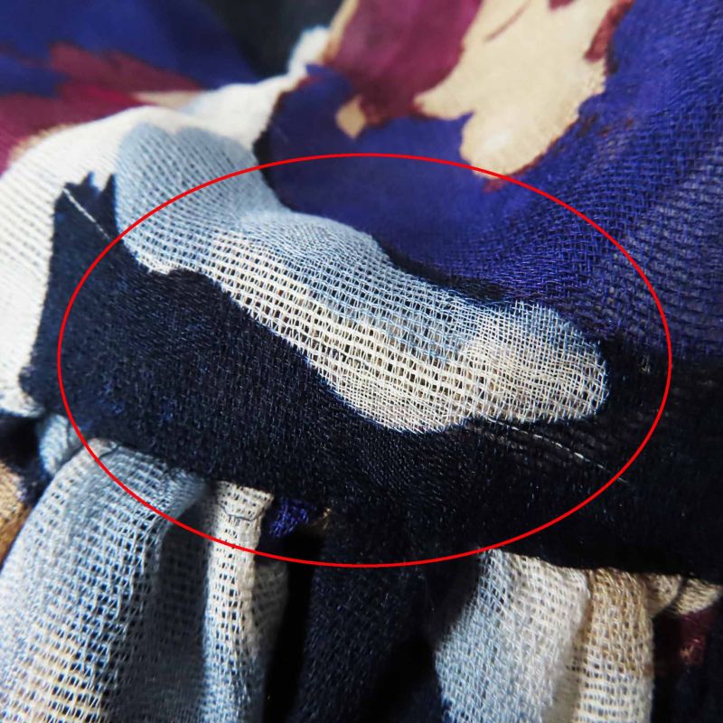 CHANEL P37299 100% Silk Coco Mark Camellia Partially Sheer Chiffon Fabric