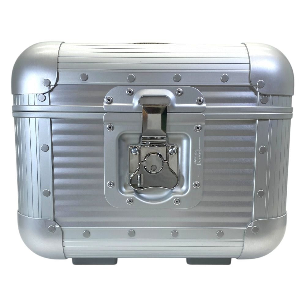 Gucci Beauty Case Cosmetic Box Handbag GG Supreme Canvas Aluminum Silver