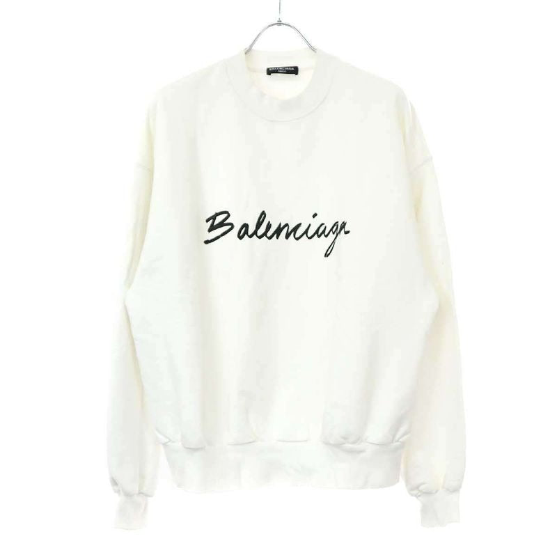 Balenciaga 22 AW Leta Ring Logo Sweatshirt Tmvb5 White XS