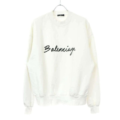 Balenciaga 22 AW Leta Ring Logo Sweatshirt Tmvb5 White XS