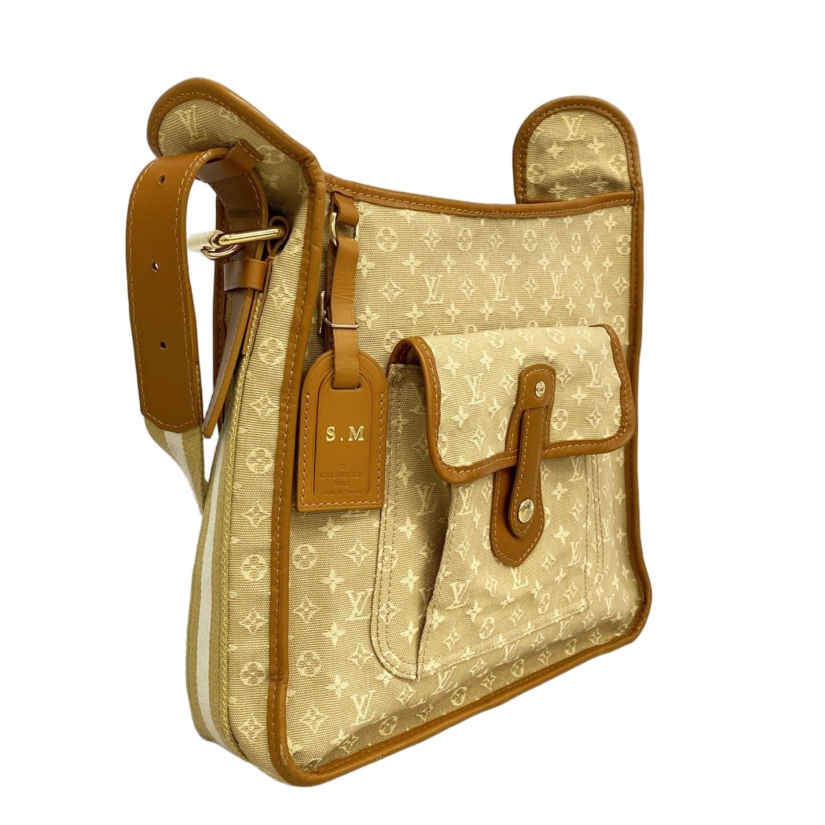 Louis Vuitton Shoulder Bag Monogram Mini Besace Marie Kate Beige — view 2
