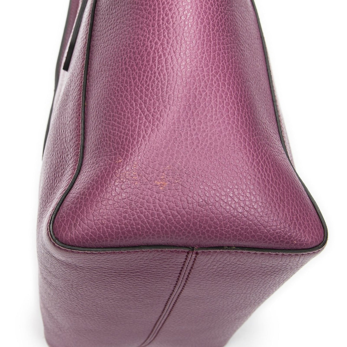 Gucci Small Bicolor Swing Tote Purple Grain Calfskin Leather Tot" — view 7